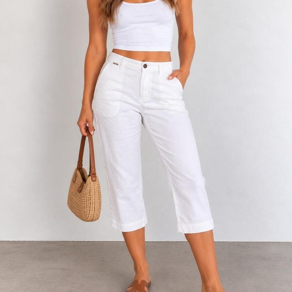 Vintage Lauren Ralph Lauren White Capri Pants